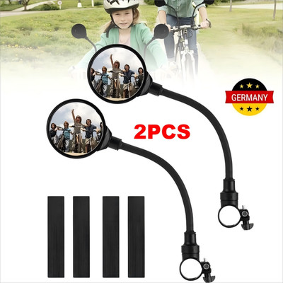 2x Fahrradspiegel E-Bike Rückspiegel Spiegel Fahrrad rechts & links MTB City