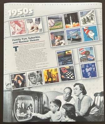 USA Bogen Celebrate the Century   1950s  postfrisch