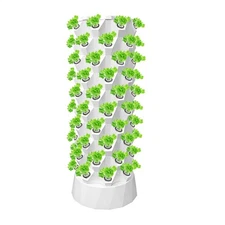 Vertical Hydroponic System Tower Garden Aeroponics Home Grow Kit 48-80Pots