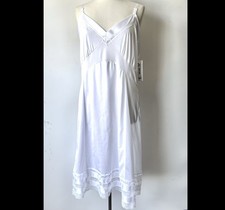 Velrose White Nylon Womens Size 46 Full Slip Lace Lingerie NEW WITH TAGS
