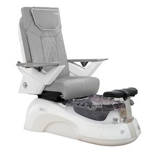 SIENA Shiatsulogic Pedicure Spa White/Black FX Chair w/Discharge Pump, GY