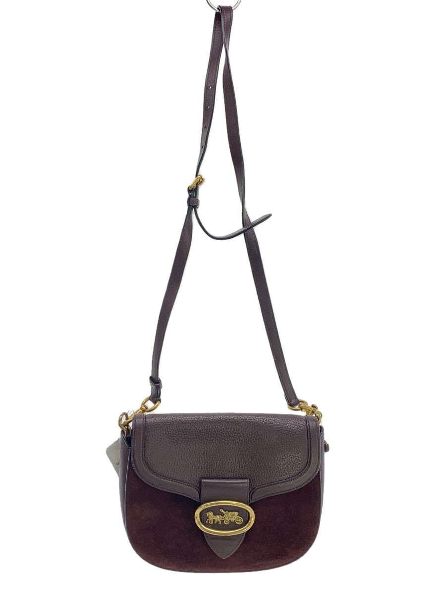 COACH Leather Shoulder Bag BRW 84715 Brown  