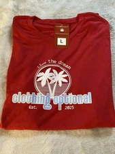 Clothing Optional Red T-Shirt - Live the Dream 