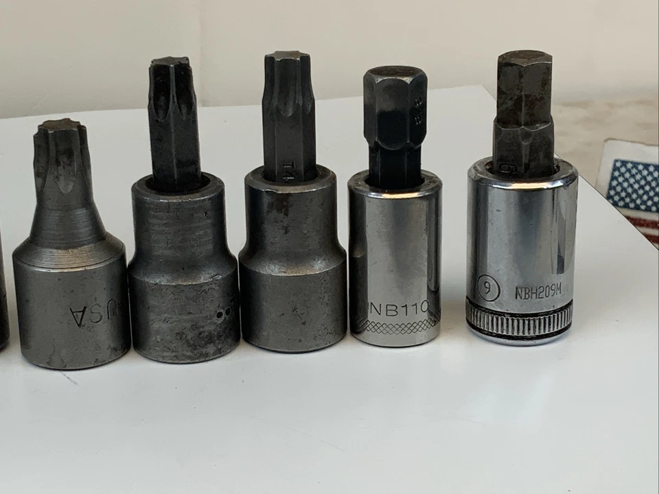 NAPA & Unbranded Torx/Hex Bits, 1/2 & 3/8 Drive, Some USA Made - Imagem 4 de 4
