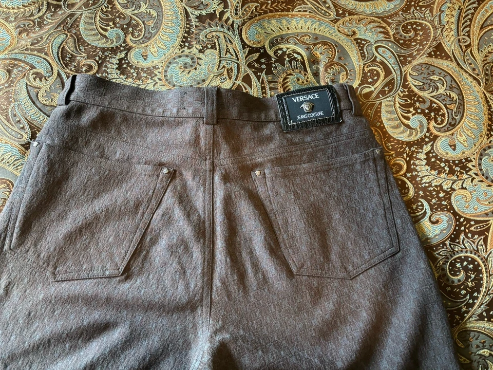 JEANS VERSACE COUTURE DE COLECCIÓN DAMAS “MEDUSA” TELA ESPECIFICADA ETIQUETADA 34 48 ITALIA Foto 4 de 4