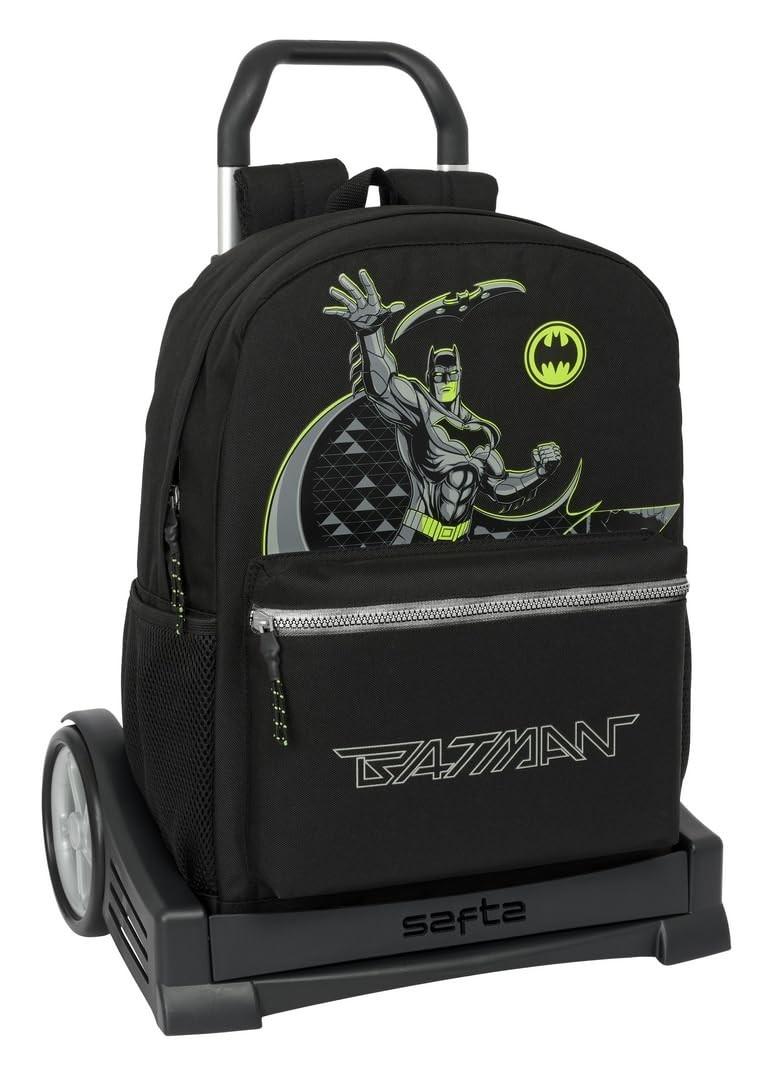 Safta BATMAN GAME OVER - Backpack, Ergonomic Backpack, with Evolution Trolley, I