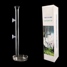 200MM Aquarium Shrimp Feeding Tube and Dish Tube Glass Fish Feeder Tube with ...