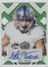 2022 Leaf Metal Draft Portrait Green Prismatic 4/10 Cole Turner #PA-CT2 Auto 0c6