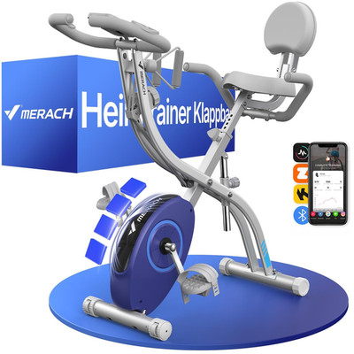 MERACH Klappfahrrad 16fach Magnetwiderstand LCD Display Trainingsapp