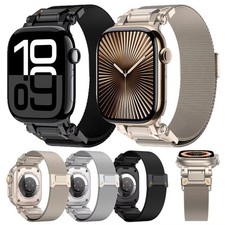 Magnetic Metal Milanese Band Strap For Apple Watch Ultra 2 Series 10 9 8 7 6 SE