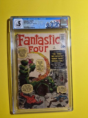 FANTASTIC FOUR #1 -11/1961- CGC .5- 1st APP. OF FANTASTIC FOUR TEAM & MOLE MAN