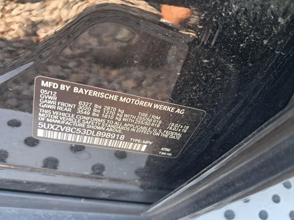 Driver Front Seat Bucket Leather Electric Fits 08-13 BMW X5 2551943 - Image 4 of 4