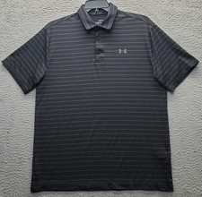 Under Armour The Playoff Golf Polo Shirt Mens Large Multi Striped Short Sleeve
