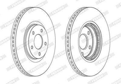 2x Ferodo DDF1724C Bremsscheibe vorne passend für NISSAN RENAULT