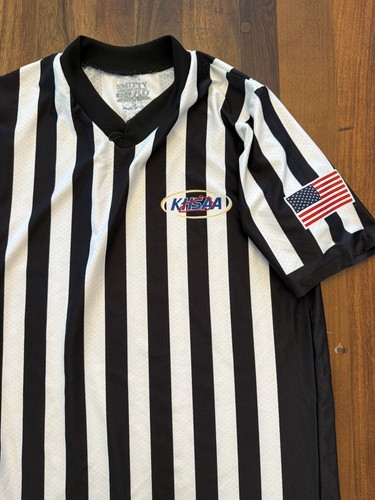 Smitty Basketball Referee Shirt Men’s Size Small (KY/KHSAA) USA Flag Body Flex