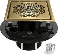 6 Inch Shower Drain, Square Shower Floor Drain Kit with F and