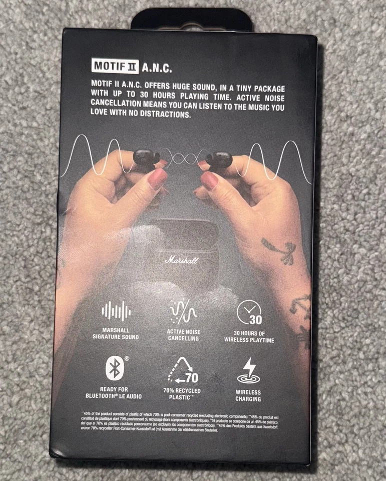 Marshall Motif II True Wireless Active Noise-Canceling Earbuds - Free Postage - Image 4 of 4