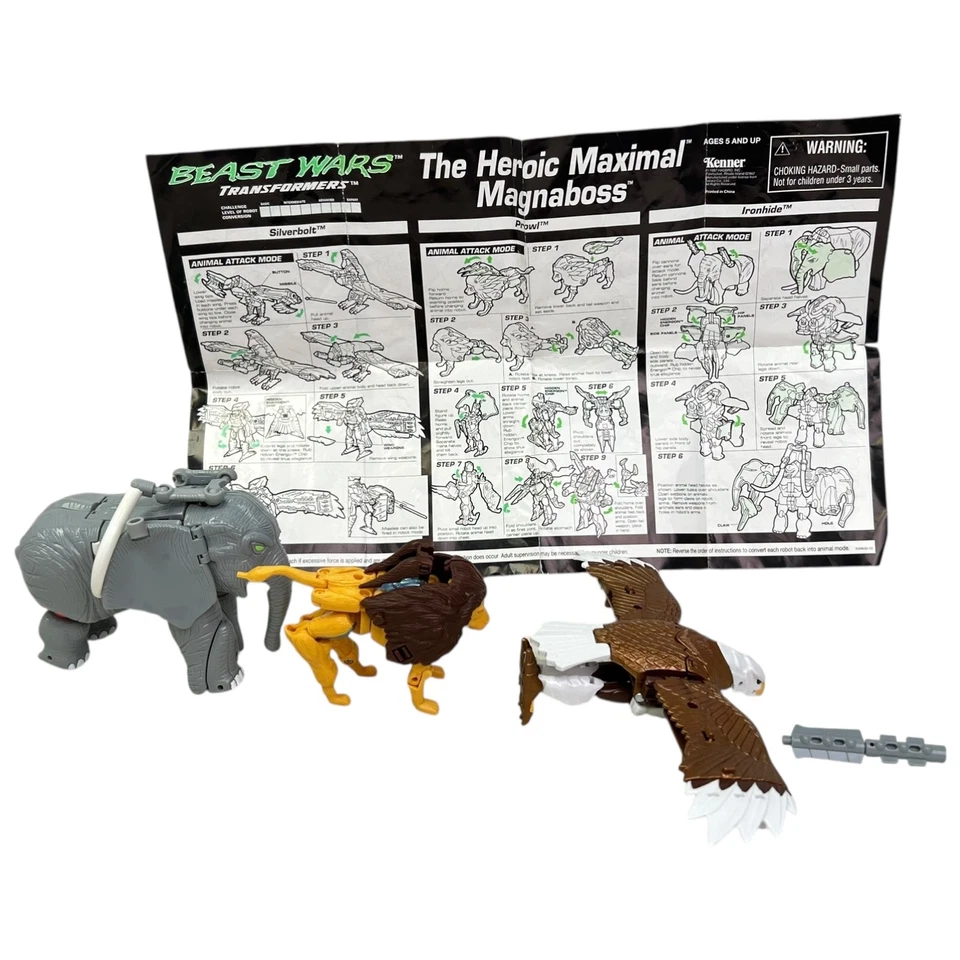 Transformers Beast Wars Heroic Maximal Magnaboss Silverbolt Prowl Ironhide - Image 4 of 4