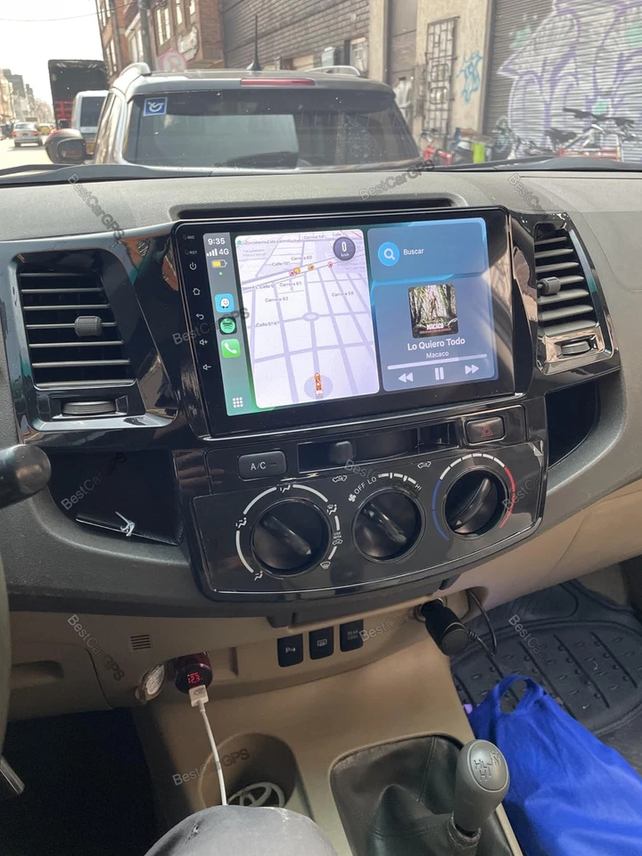 9" For Toyota Hilux 2005-2014 with Android Auto CarPlay Car Stereo Radio GPS+CAM Foto 4 de 4