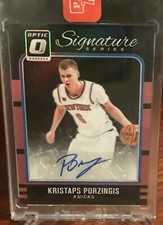  Kristaps Porzingis 2016-17 Donruss Optic Signature Series Auto Autograph 11/25