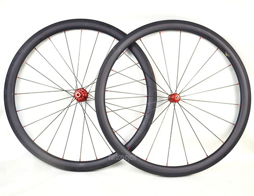 Ruedas de carbono Sapim 38 mm cubierta sin cámara R36 UD mate 700C freno de llanta de bicicleta de carretera - Imagen 1 de 8