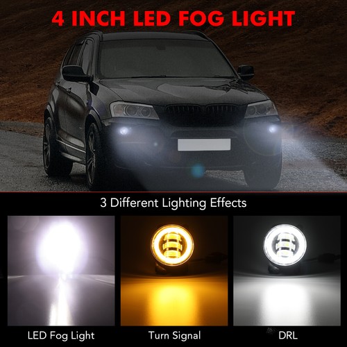Pair 4" inch led Fog Lights kit For Freightliner Century Class High Power - Picture 8 of 10