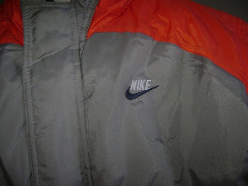 NIKE BOYS ZIPPER HOODED REVERSIBLE WINTER JACKET size 7 BLUE GRAY ORANGE CUTE - Picture 9 of 10