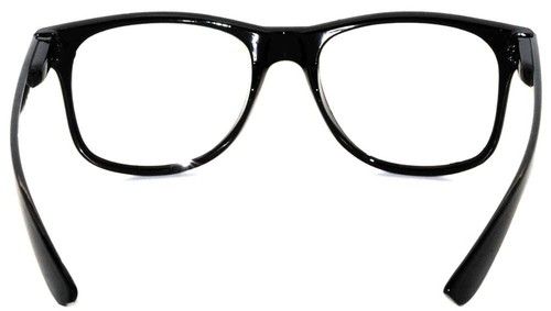 GAFAS NEGRAS BRILLANTES LENTES TRANSPARENTES CLÁSICAS VINTAGE RETRO GAFAS DE SOL SOMBRAS UVB UVA - Imagen 8 de 9