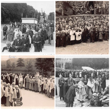 L413 France Lourdes 1935 processions religion real photos