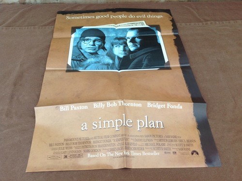1998 A Simple Plan Original Movie House Full Sheet Poster