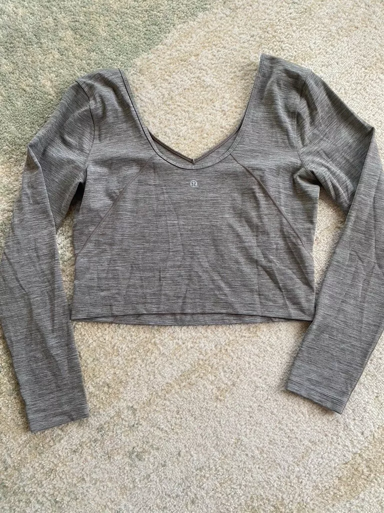 lululemon align long sleeve cropped training shirt
