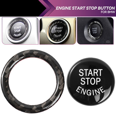Für BMW E90 E60 E70 E71 E83 E84 E87 E89 Start Stop Knopf schwarz passend + Ring