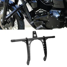 Front Engine Guard Crash Bar For Harley Dyna Street Bob FXDB w/Forward Controls