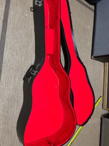 Vintage Red line Gibson Acoustic guitar chipboard case