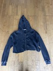 Women’s Distressed Gray Crop Hoodie By Double Zero Size XS NBW  — photo 1