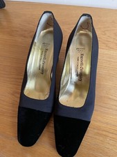 Russell & Bromely Black Grosgrain Court Shoe UK Size 4.5 . EU Size 37.5. Vintage