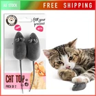 2/10PCS Mice Mouse Rattle Squeaker Cat Toy Interactive Kitten Playing Kitty Gift