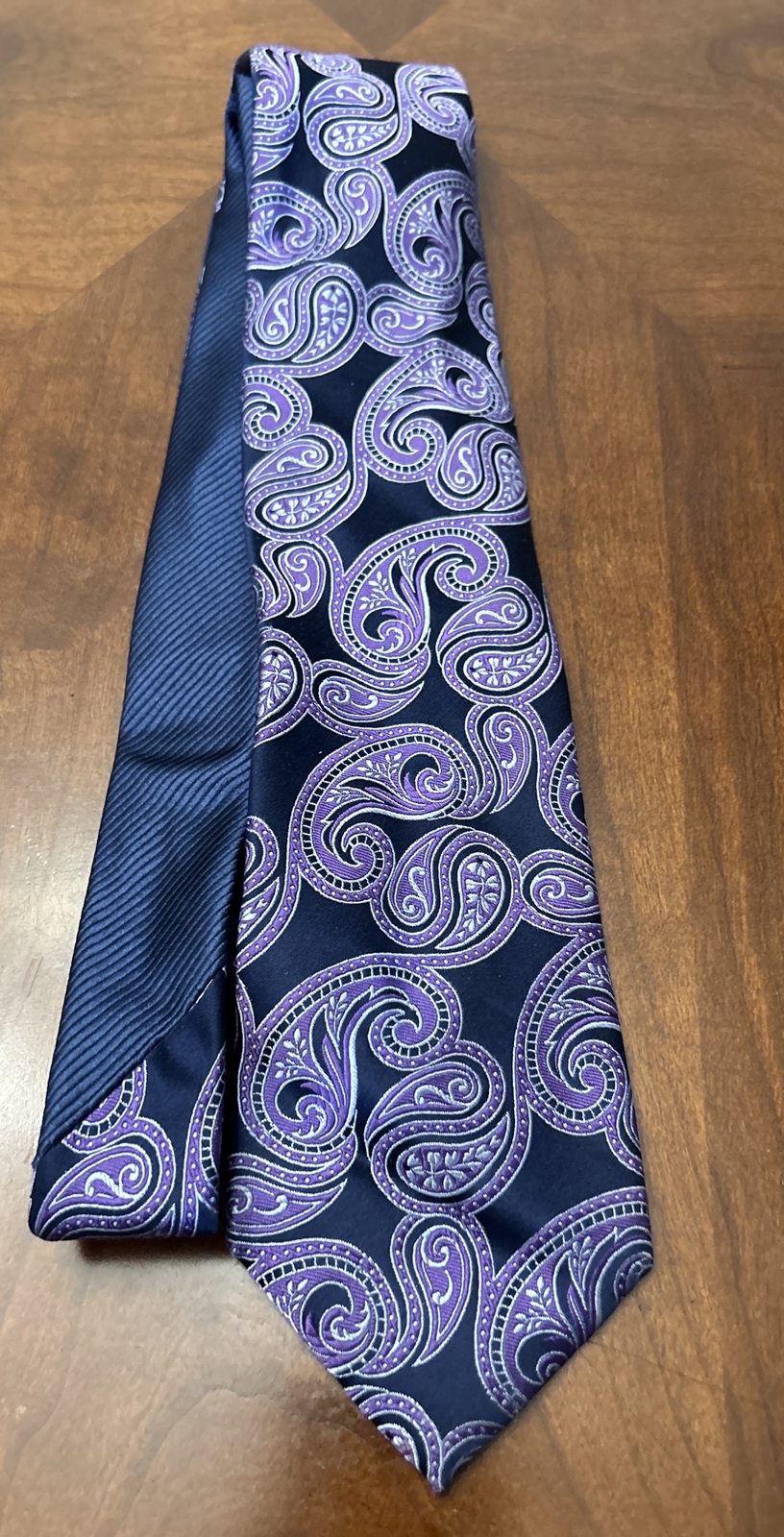 Tommy Hilfiger Purple Paisley 100% Silk Tie thumbnail 6
