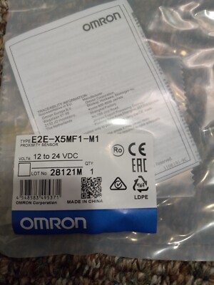 New Omron E2E-X5MF1-M1 Short Barrel Inductive Proximity Sensor 200mA PNP M12 1PC