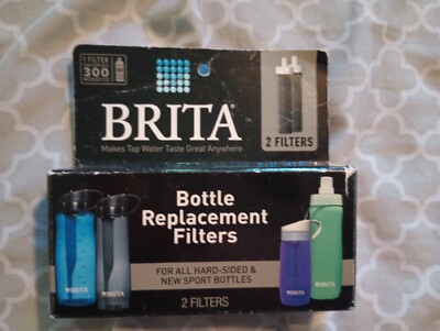 Brita Bottle Replacement Filters 2 count New Sealed Hard-sided & Sport Bottles