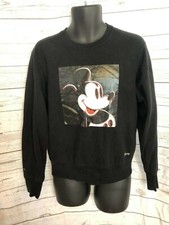 Uniqlo UT Disney Men  s Sweatshirt Mickey Mouse Print Black Size S Small