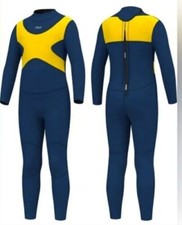 NEW Hevto Yellow Blue Water Sports Full Piece Neoprene WOMEN WetsuitSize S