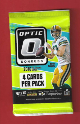 Foot Us Panini Optic Donruss 2016 NFL Cards - Tasche 4 Karten Pack