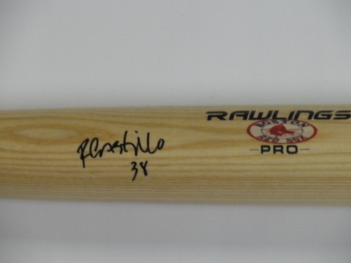 RUSNEY CASTILLO SIGNED FULL-SIZE RAWLINGS BAT BOSTON RED SOX MLB DEBUT JSA COA - Picture 2 of 3