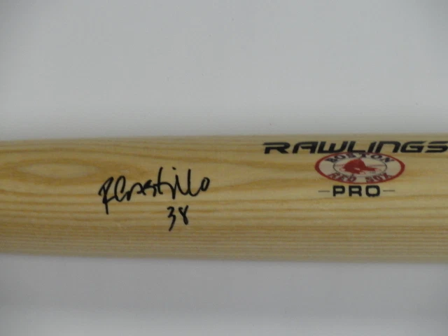 BATE RAWLINGS DE TAMAÑO COMPLETO FIRMADO POR RUSNEY CASTILLO BOSTON RED SOX MLB DEBUT CERTIFICADO DE AUTENTICIDAD JSA Foto 2 de 3