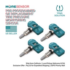 4-pack 433mhz Tpms Tire Pressure Sensor Dodge Ram 1500 2500 3500 Oe68249197aa