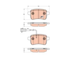 Brake pad set, disc brake Cotec TRW GDB1905