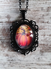 Custom Made Halloween Pumpkin Necklace