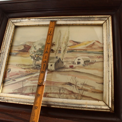 American Watercolor Painting Midwestern Landscape in Heavy Frame - Signed 8X10 - 第 9/12 張圖片