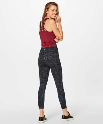 Lululemon Wunder Under Hi-Rise (25'') Warp Speed Filtered Orange Electric Coral